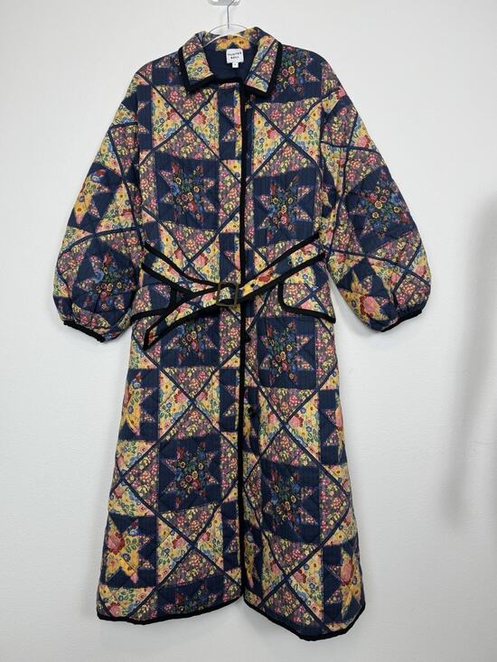 HUNTER BELL Jackets & Blazers - Hunter Bell Patchwork Coat Women’s Small Wales Hightower Boho Chic Retired Rare